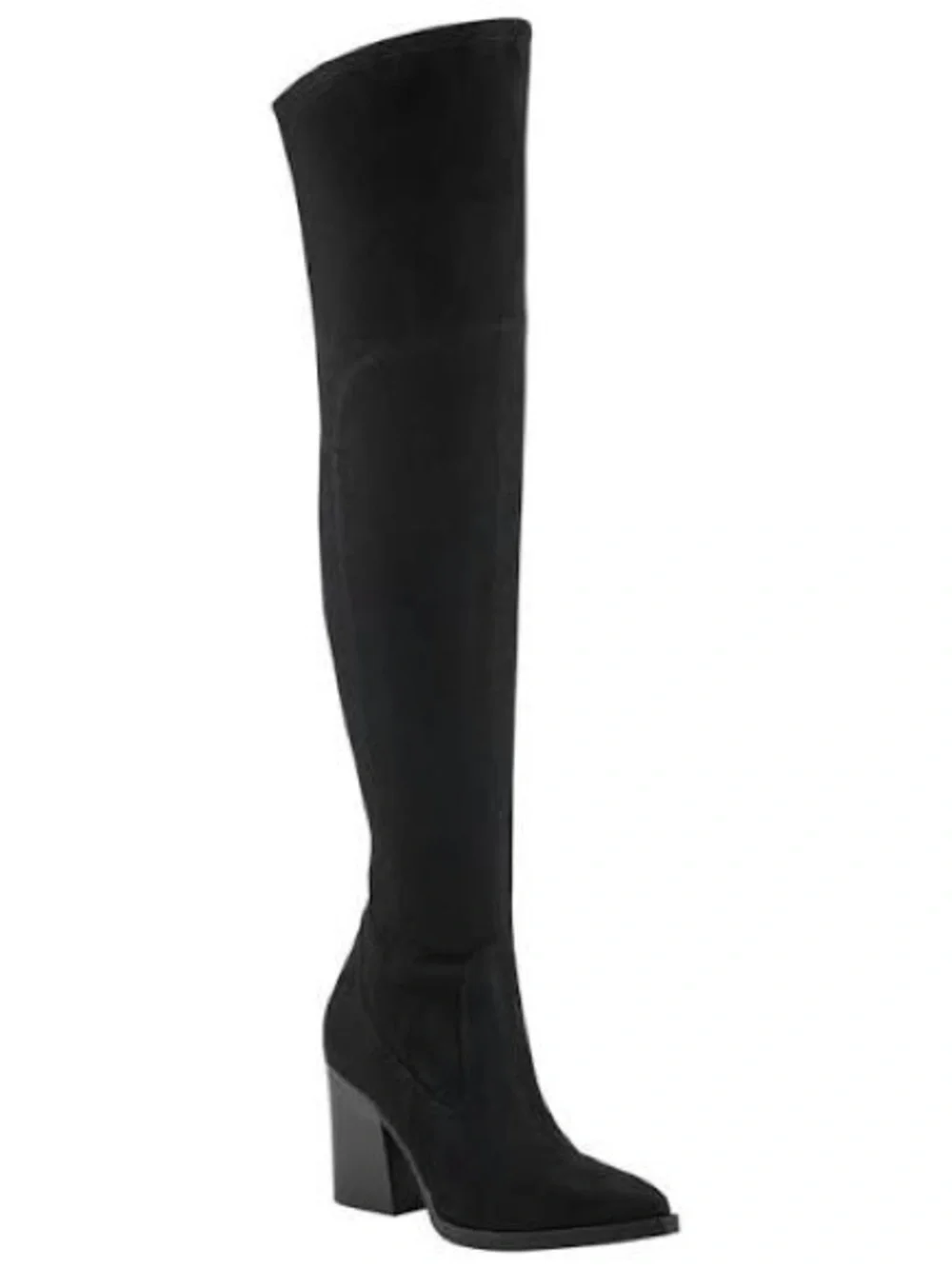 Marc Fisher Sz 7.5 Women's Meyana Over-The-Knee Boot, Black Suede,